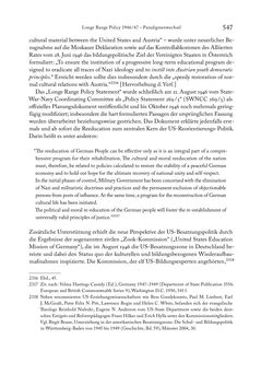 Bild der Seite - 547 - in Zwischen geistiger Erneuerung und Restauration - US-amerikanische Planungen zur Entnazifizierung und demokratischen Reorientierung und die Nachkriegsrealität österreichischer Wissenschaft 1941-1955