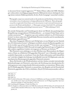 Bild der Seite - 585 - in Zwischen geistiger Erneuerung und Restauration - US-amerikanische Planungen zur Entnazifizierung und demokratischen Reorientierung und die Nachkriegsrealität österreichischer Wissenschaft 1941-1955