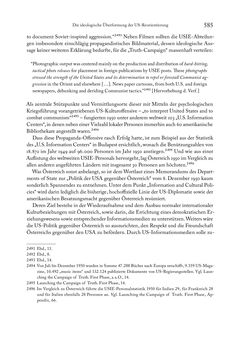 Bild der Seite - 585 - in Zwischen geistiger Erneuerung und Restauration - US-amerikanische Planungen zur Entnazifizierung und demokratischen Reorientierung und die Nachkriegsrealität österreichischer Wissenschaft 1941-1955