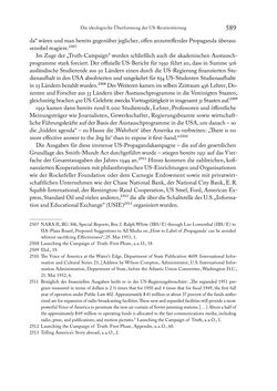 Image of the Page - 589 - in Zwischen geistiger Erneuerung und Restauration - US-amerikanische Planungen zur Entnazifizierung und demokratischen Reorientierung und die Nachkriegsrealität österreichischer Wissenschaft 1941-1955