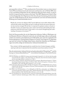 Image of the Page - 598 - in Zwischen geistiger Erneuerung und Restauration - US-amerikanische Planungen zur Entnazifizierung und demokratischen Reorientierung und die Nachkriegsrealität österreichischer Wissenschaft 1941-1955