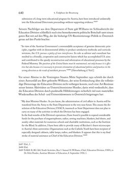 Bild der Seite - 640 - in Zwischen geistiger Erneuerung und Restauration - US-amerikanische Planungen zur Entnazifizierung und demokratischen Reorientierung und die Nachkriegsrealität österreichischer Wissenschaft 1941-1955