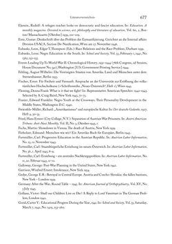Image of the Page - 677 - in Zwischen geistiger Erneuerung und Restauration - US-amerikanische Planungen zur Entnazifizierung und demokratischen Reorientierung und die Nachkriegsrealität österreichischer Wissenschaft 1941-1955