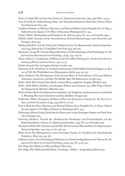 Image of the Page - 678 - in Zwischen geistiger Erneuerung und Restauration - US-amerikanische Planungen zur Entnazifizierung und demokratischen Reorientierung und die Nachkriegsrealität österreichischer Wissenschaft 1941-1955