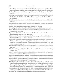 Image of the Page - 714 - in Zwischen geistiger Erneuerung und Restauration - US-amerikanische Planungen zur Entnazifizierung und demokratischen Reorientierung und die Nachkriegsrealität österreichischer Wissenschaft 1941-1955