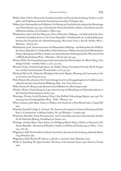 Image of the Page - 731 - in Zwischen geistiger Erneuerung und Restauration - US-amerikanische Planungen zur Entnazifizierung und demokratischen Reorientierung und die Nachkriegsrealität österreichischer Wissenschaft 1941-1955
