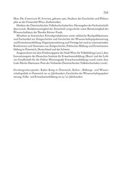 Image of the Page - 755 - in Zwischen geistiger Erneuerung und Restauration - US-amerikanische Planungen zur Entnazifizierung und demokratischen Reorientierung und die Nachkriegsrealität österreichischer Wissenschaft 1941-1955