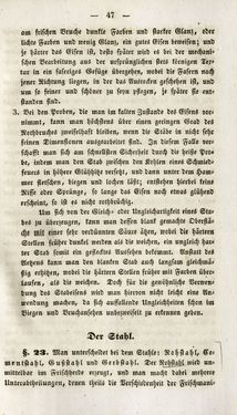Bild der Seite - 47 - in Gemeinfaßliche Darstellung der Stabeisen u. Stahlbereitung in Frischherden - in den Ländern des Vereins zur Beförderung und Unterstütztung der Industrie und Gewerbe in Innerösterreich, dem Lande ob der Enns und Salzburg