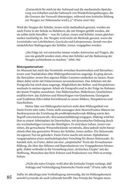 Bild der Seite - 85 - in Generative Bildarbeit - Zum transformativen Potential fotografischer Praxis