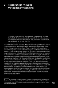 Bild der Seite - 98 - in Generative Bildarbeit - Zum transformativen Potential fotografischer Praxis