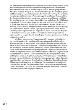 Image of the Page - 257 - in Generative Bildarbeit - Zum transformativen Potential fotografischer Praxis