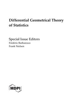 Image of the Page - (000001) - in Differential Geometrical Theory of Statistics