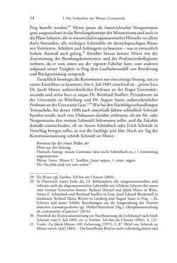 Bild der Seite - 14 - in Germanistik in Wien - Das Seminar für Deutsche Philologie und seine Privatdozentinnen (1897–1933)