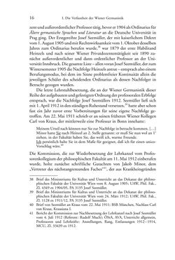 Bild der Seite - 16 - in Germanistik in Wien - Das Seminar für Deutsche Philologie und seine Privatdozentinnen (1897–1933)