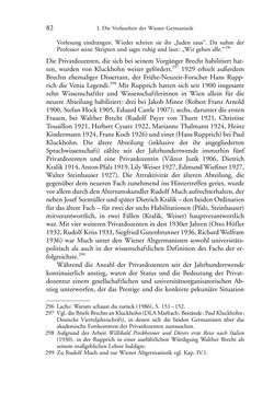 Bild der Seite - 82 - in Germanistik in Wien - Das Seminar für Deutsche Philologie und seine Privatdozentinnen (1897–1933)