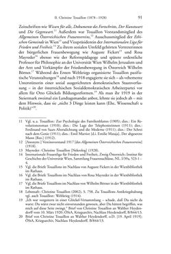 Image of the Page - 91 - in Germanistik in Wien - Das Seminar für Deutsche Philologie und seine Privatdozentinnen (1897–1933)