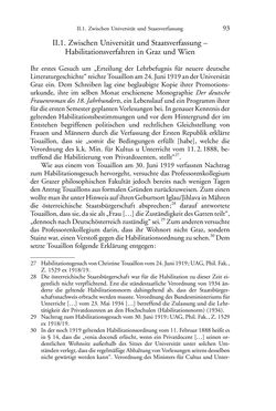 Image of the Page - 93 - in Germanistik in Wien - Das Seminar für Deutsche Philologie und seine Privatdozentinnen (1897–1933)