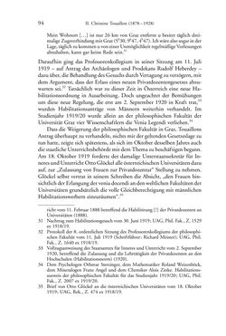 Image of the Page - 94 - in Germanistik in Wien - Das Seminar für Deutsche Philologie und seine Privatdozentinnen (1897–1933)