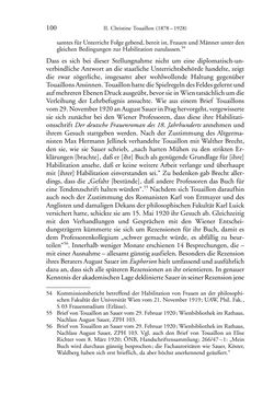 Image of the Page - 100 - in Germanistik in Wien - Das Seminar für Deutsche Philologie und seine Privatdozentinnen (1897–1933)