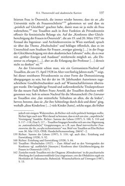 Bild der Seite - 137 - in Germanistik in Wien - Das Seminar für Deutsche Philologie und seine Privatdozentinnen (1897–1933)