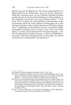 Bild der Seite - 138 - in Germanistik in Wien - Das Seminar für Deutsche Philologie und seine Privatdozentinnen (1897–1933)