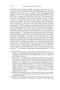 Bild der Seite - 178 - in Germanistik in Wien - Das Seminar für Deutsche Philologie und seine Privatdozentinnen (1897–1933)