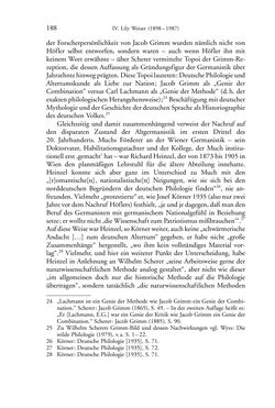 Bild der Seite - 188 - in Germanistik in Wien - Das Seminar für Deutsche Philologie und seine Privatdozentinnen (1897–1933)