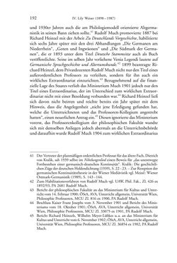 Image of the Page - 192 - in Germanistik in Wien - Das Seminar für Deutsche Philologie und seine Privatdozentinnen (1897–1933)