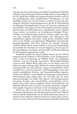 Image of the Page - 232 - in Germanistik in Wien - Das Seminar für Deutsche Philologie und seine Privatdozentinnen (1897–1933)