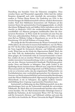 Bild der Seite - 235 - in Germanistik in Wien - Das Seminar für Deutsche Philologie und seine Privatdozentinnen (1897–1933)
