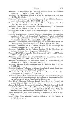 Bild der Seite - 243 - in Germanistik in Wien - Das Seminar für Deutsche Philologie und seine Privatdozentinnen (1897–1933)