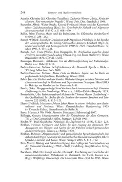 Image of the Page - 244 - in Germanistik in Wien - Das Seminar für Deutsche Philologie und seine Privatdozentinnen (1897–1933)