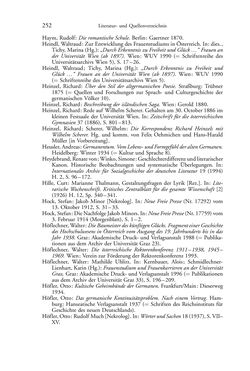 Image of the Page - 252 - in Germanistik in Wien - Das Seminar für Deutsche Philologie und seine Privatdozentinnen (1897–1933)