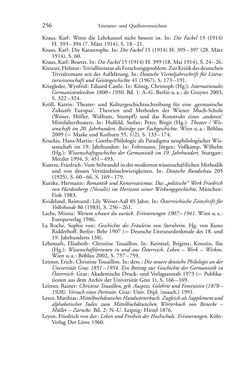 Image of the Page - 256 - in Germanistik in Wien - Das Seminar für Deutsche Philologie und seine Privatdozentinnen (1897–1933)