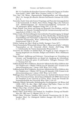 Image of the Page - 268 - in Germanistik in Wien - Das Seminar für Deutsche Philologie und seine Privatdozentinnen (1897–1933)