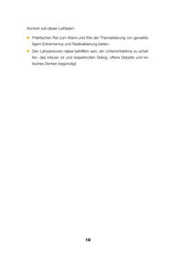 Bild der Seite - 10 - in Lehrerhandbuch zur Prävention von Gewalttätigem Extremismus