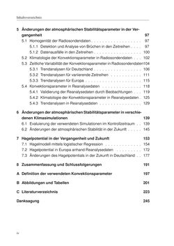 Bild der Seite - iv - in Änderung des Gewitter- und Hagelpotentials im Klimawandel
