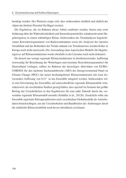 Bild der Seite - 196 - in Änderung des Gewitter- und Hagelpotentials im Klimawandel