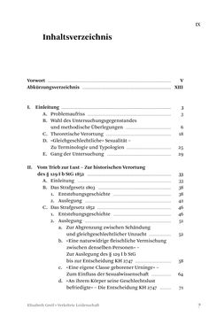 Image of the Page - IX - in Verkehrte Leidenschaft - Gleichgeschlechtliche Unzucht im Kontext von Strafrecht und Medizin