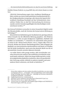 Bild der Seite - 141 - in Verkehrte Leidenschaft - Gleichgeschlechtliche Unzucht im Kontext von Strafrecht und Medizin