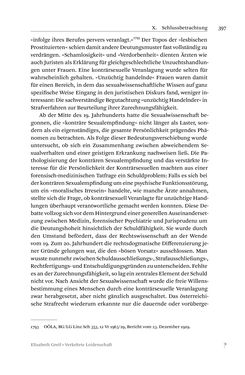 Bild der Seite - 397 - in Verkehrte Leidenschaft - Gleichgeschlechtliche Unzucht im Kontext von Strafrecht und Medizin