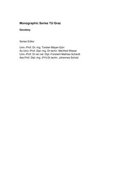 Image of the Page - (000004) - in Contributions to GRACE Gravity Field Recovery - Improvements in Dynamic Orbit Integration, Stochastic Modelling of the Antenna Offset Correction, and Co-Estimation of Satellite Orientations