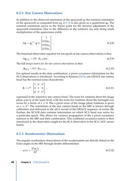Bild der Seite - 46 - in Contributions to GRACE Gravity Field Recovery - Improvements in Dynamic Orbit Integration, Stochastic Modelling of the Antenna Offset Correction, and Co-Estimation of Satellite Orientations