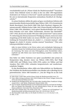 Bild der Seite - 23 - in Guido Adlers Erbe - Restitution und Erinnerung an der Universität Wien