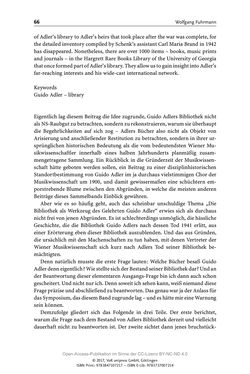 Image of the Page - 66 - in Guido Adlers Erbe - Restitution und Erinnerung an der Universität Wien