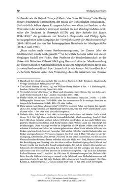Image of the Page - 70 - in Guido Adlers Erbe - Restitution und Erinnerung an der Universität Wien