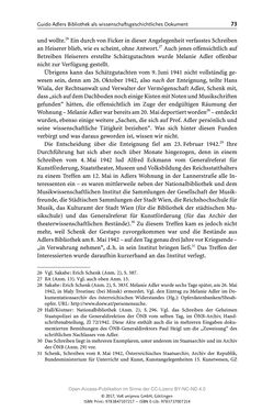 Image of the Page - 73 - in Guido Adlers Erbe - Restitution und Erinnerung an der Universität Wien