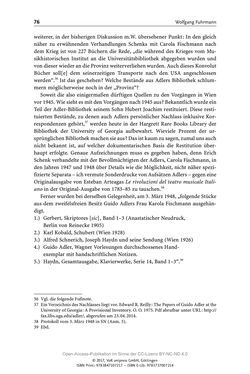 Image of the Page - 76 - in Guido Adlers Erbe - Restitution und Erinnerung an der Universität Wien