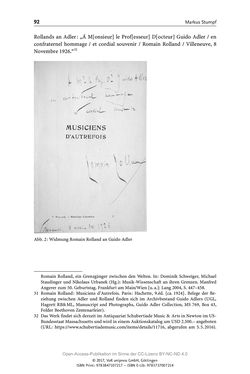 Image of the Page - 92 - in Guido Adlers Erbe - Restitution und Erinnerung an der Universität Wien