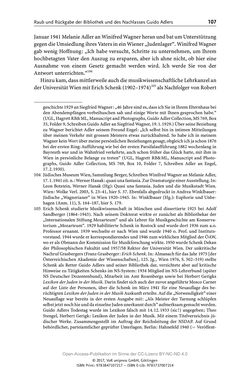Image of the Page - 107 - in Guido Adlers Erbe - Restitution und Erinnerung an der Universität Wien